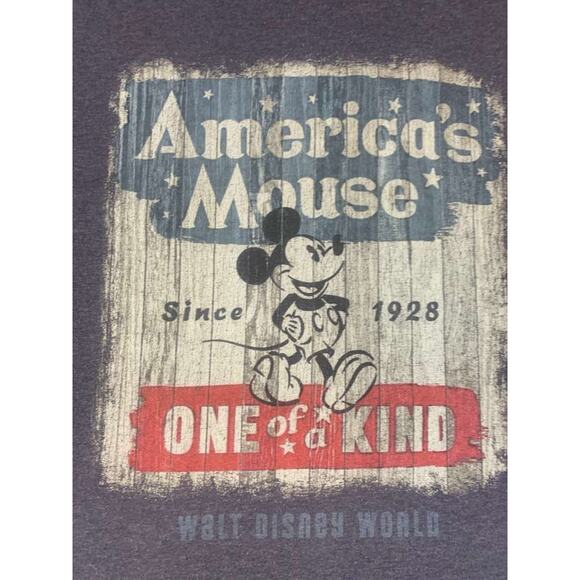 VTG Disney Walt Disney World T Shirt M Gray "America's Mouse Since 1928" Graphic - Picture 9 of 9